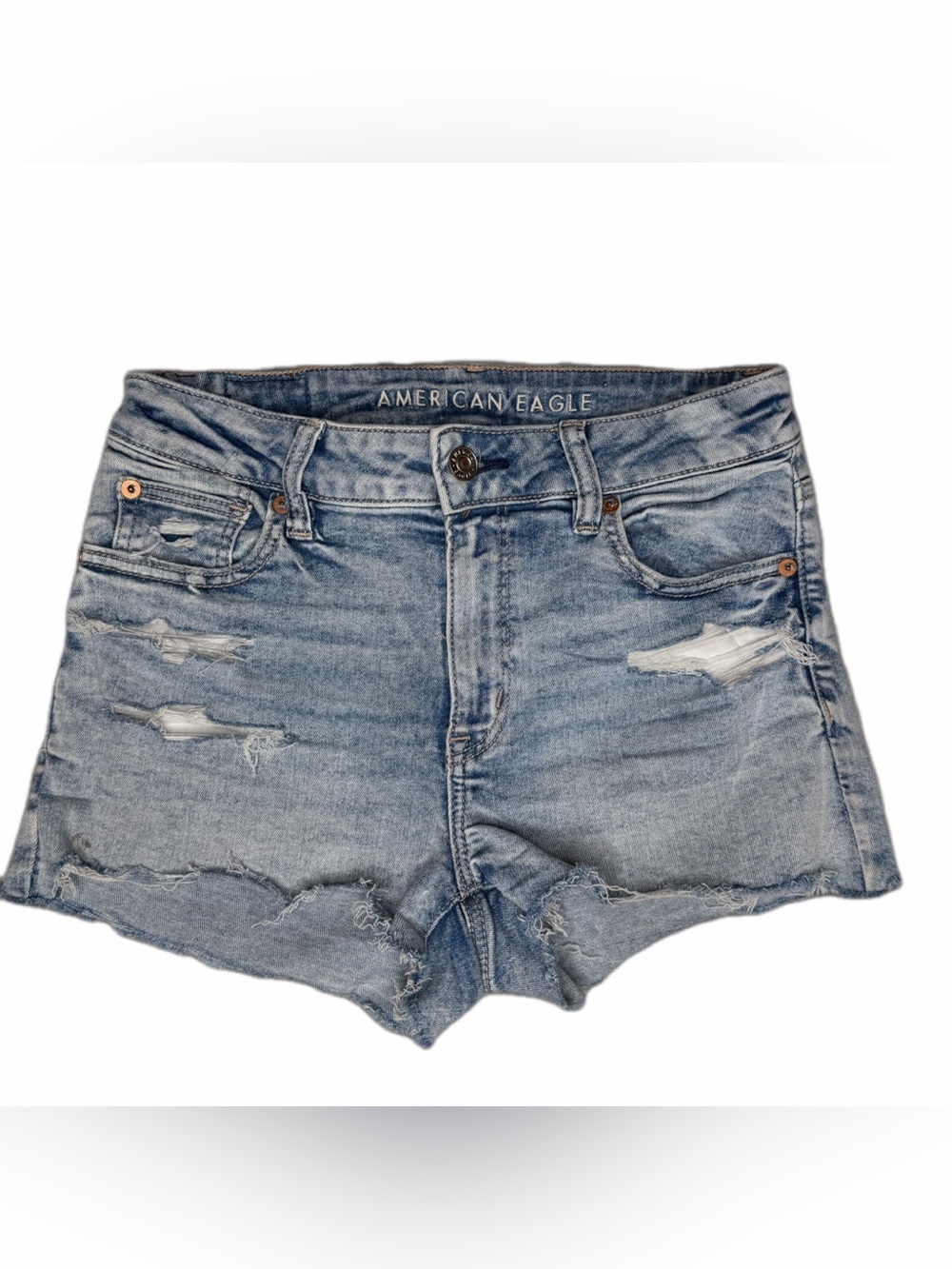 American Eagle Distressed Denim Shorts - Size 0